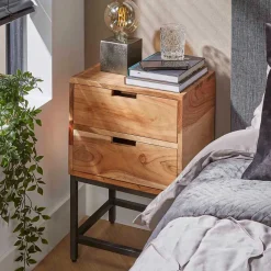 Wohnen Kommoden<40x60x30 Nachtkommode mit Metallgestell - Babra