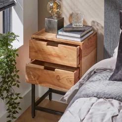 Wohnen Kommoden<40x60x30 Nachtkommode mit Metallgestell - Babra