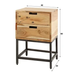 Wohnen Kommoden<40x60x30 Nachtkommode mit Metallgestell - Babra