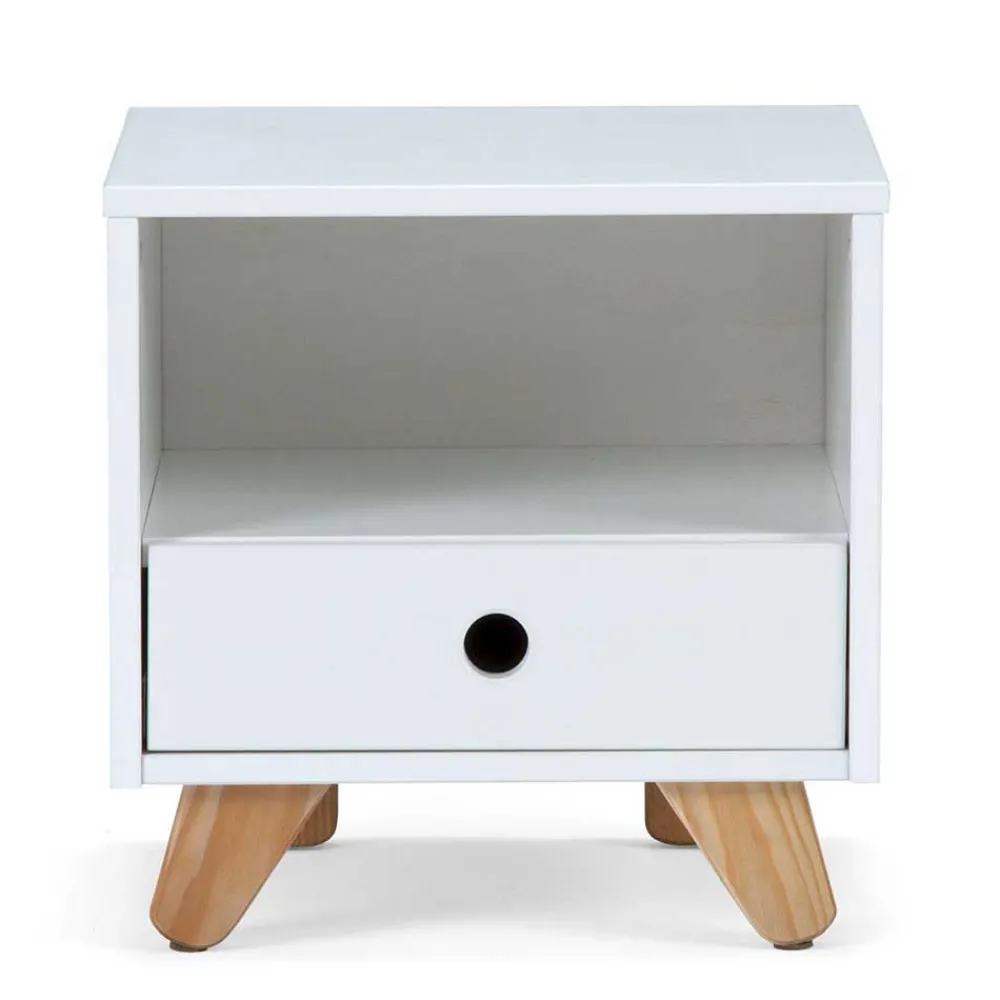 Wohnen Kommoden<40x40x35 Nachtschrank mit Fach & Schublade - Kinfada