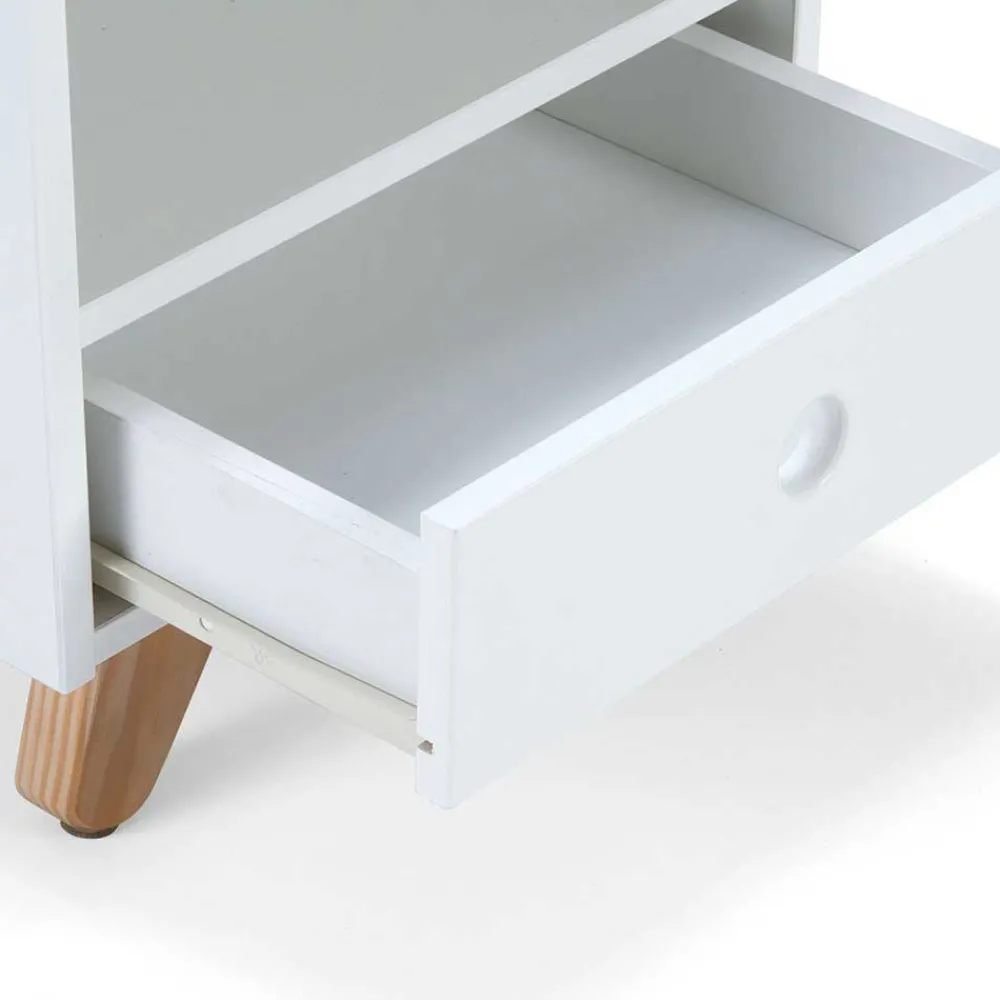 Wohnen Kommoden<40x40x35 Nachtschrank mit Fach & Schublade - Kinfada