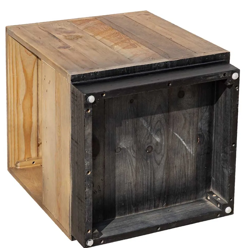Wohnen Kommoden<45x50x45 Nachttisch aus Recyclingholz - Dulcinus
