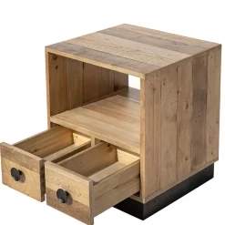Wohnen Kommoden<45x50x45 Nachttisch aus Recyclingholz - Dulcinus