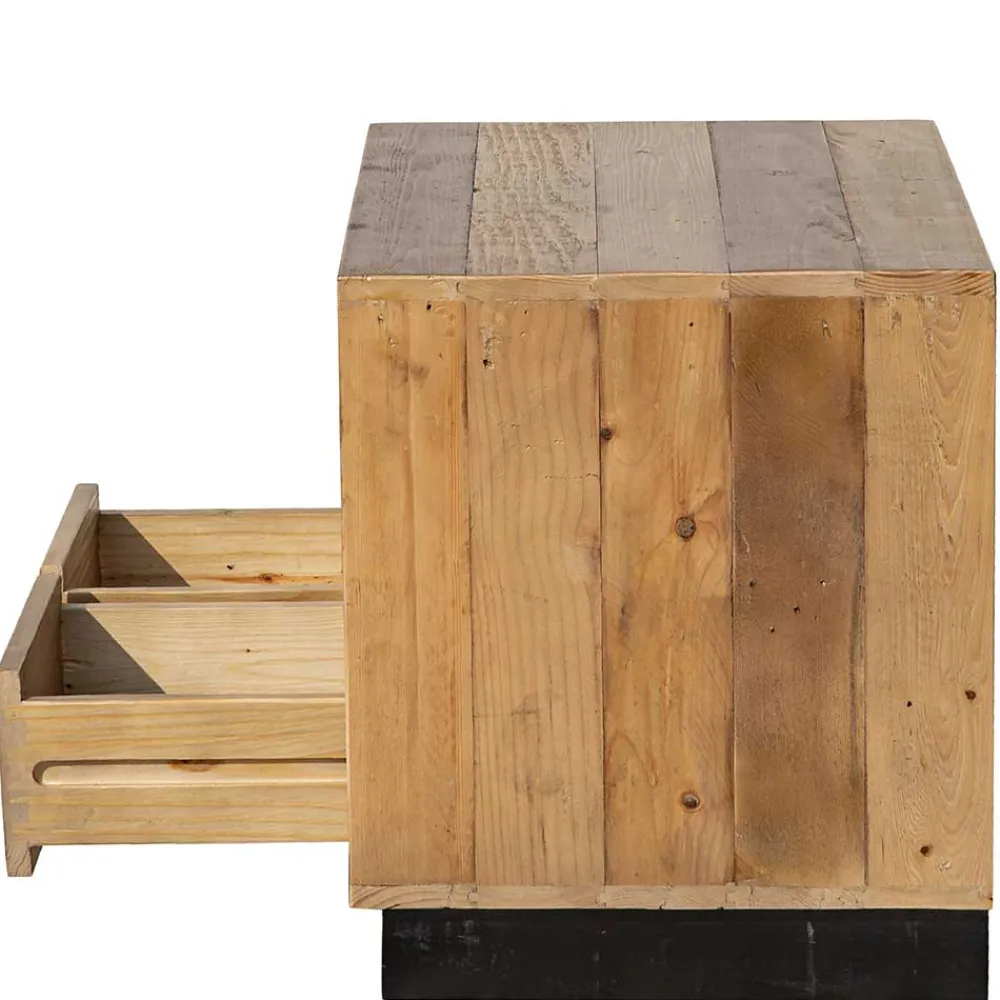Wohnen Kommoden<45x50x45 Nachttisch aus Recyclingholz - Dulcinus