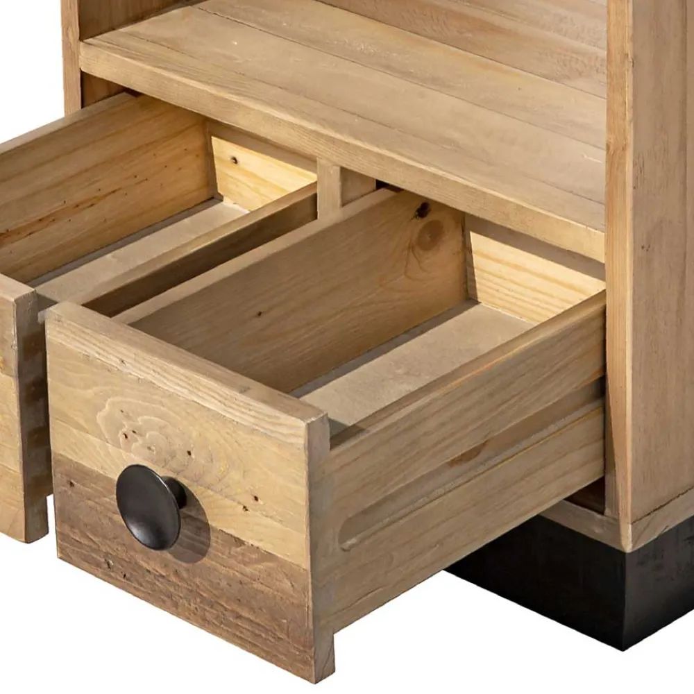 Wohnen Kommoden<45x50x45 Nachttisch aus Recyclingholz - Dulcinus