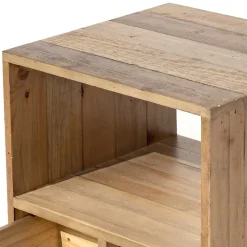 Wohnen Kommoden<45x50x45 Nachttisch aus Recyclingholz - Dulcinus