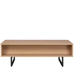 Wohnen Lowboards<110x55x38 Offenes Lowboard Regal in Eiche - Brausca