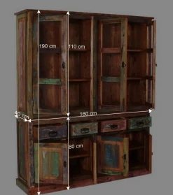 Wohnen Schränke<160x190x40 Recyclingholz Anrichte im Shabby Chic - Jamaica