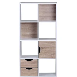 Wohnen Regale<60x120x29 Regal mit 6 Fächern & Tür - Zyricos