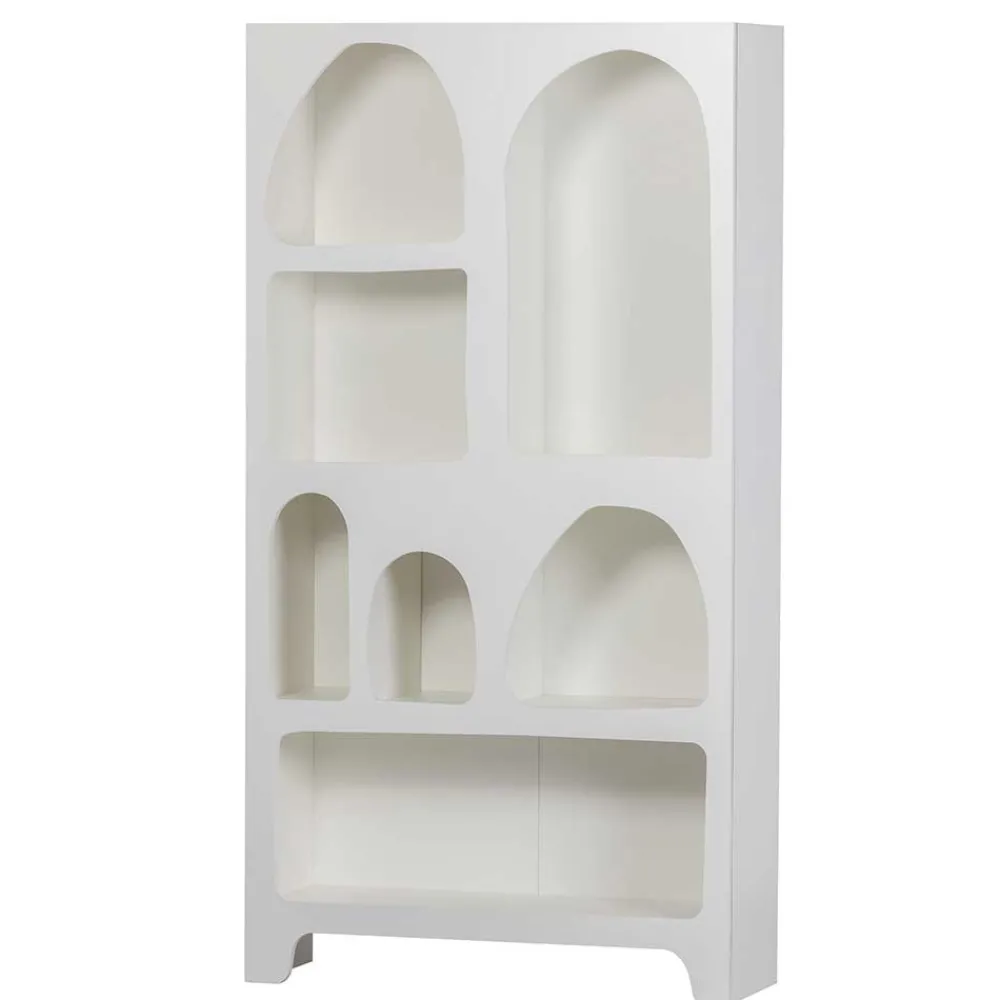 Wohnen Regale<95x180x32 Retro Design Regal in Weiß - Tom