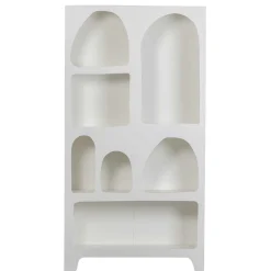 Wohnen Regale<95x180x32 Retro Design Regal in Weiß - Tom