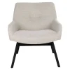 Wohnen Sessel<63x73x65 Retro Sessel in Creme Weiß - Solanda