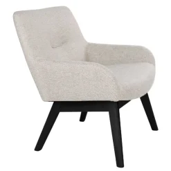 Wohnen Sessel<63x73x65 Retro Sessel in Creme Weiß - Solanda