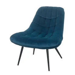 Wohnen Sessel<76x86x86 Samt Loungestuhl in Blau - Sixtys