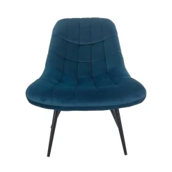Wohnen Sessel<76x86x86 Samt Loungestuhl in Blau - Sixtys