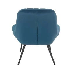 Wohnen Sessel<76x86x86 Samt Loungestuhl in Blau - Sixtys