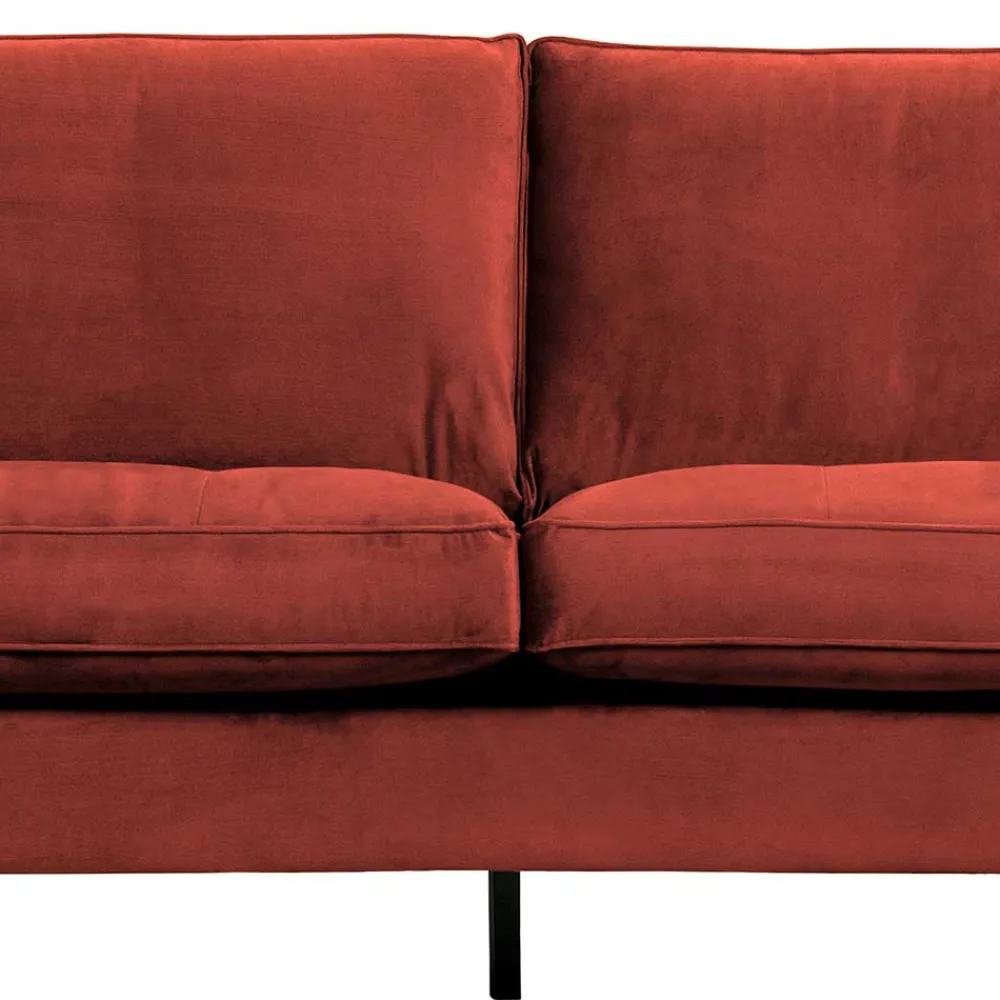 Wohnen Sofas<230x83x88 Samt Wohnzimmercouch in Kastanien Braun - Enzing