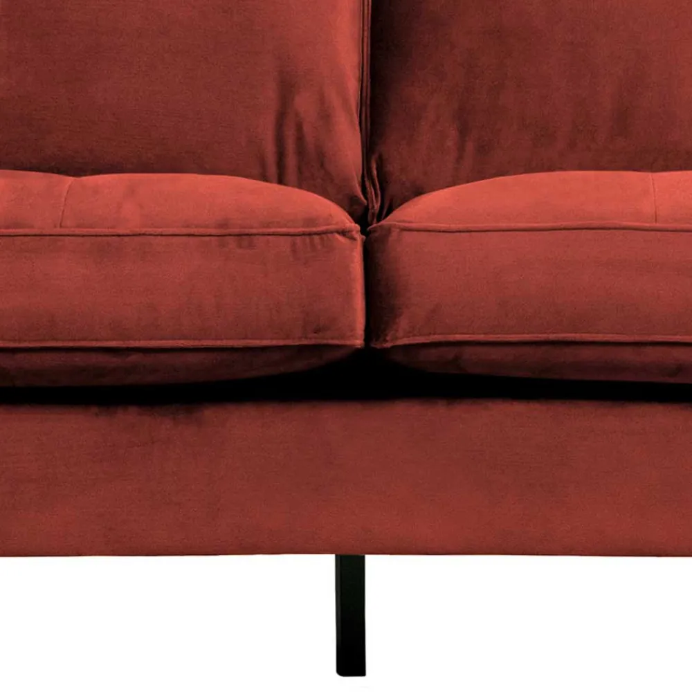 Wohnen Sofas<230x83x88 Samt Wohnzimmercouch in Kastanien Braun - Enzing