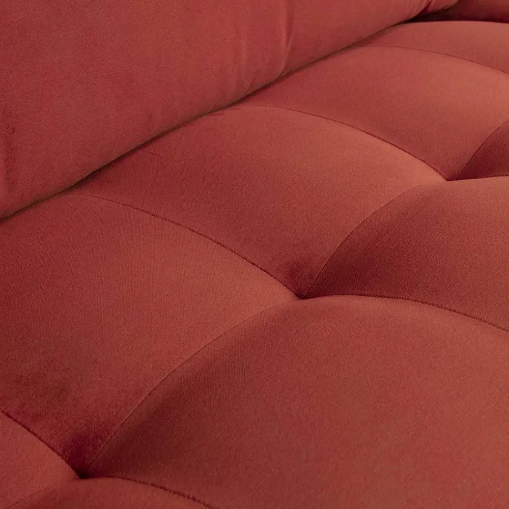 Wohnen Sofas<230x83x88 Samt Wohnzimmercouch in Kastanien Braun - Enzing