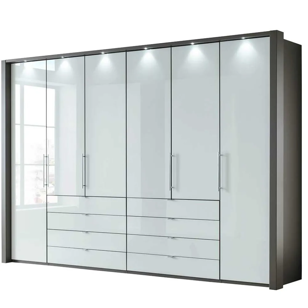 Wohnen Kleiderschränke|Schränke<307x240x58 Schlafzimmerschrank mit Falttüren - Audra