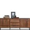 Wohnen Tv & Hifi-Möbel|Lowboards<140x54x42 Schrank aus Mango Holz mit Bügelgestell - Stuva