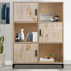 Wohnen Regale<110x140x39 Schrank mit 3 Türen & 3 Fächern - Pseino