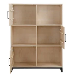 Wohnen Regale<110x140x39 Schrank mit 3 Türen & 3 Fächern - Pseino