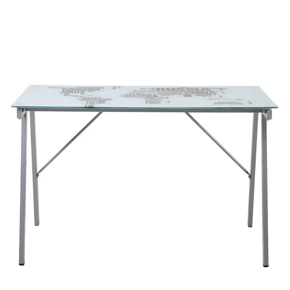 Wohnen Tische<113x73x58 Schreibtisch aus bedrucktem Glas - Ugolina