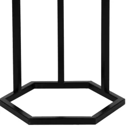 Wohnen Tische<40x62x40 Sechseck Beistelltisch in Schwarz - Palium