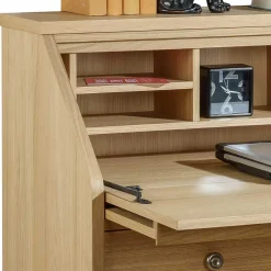 Wohnen Tische<88x101x44 Sekretär mit Eiche Furnier - Bruce