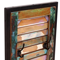Wohnen Garderoben<33x99x8 Shabby Chic Garderobenpaneel mit 4 Haken - Vosbadus