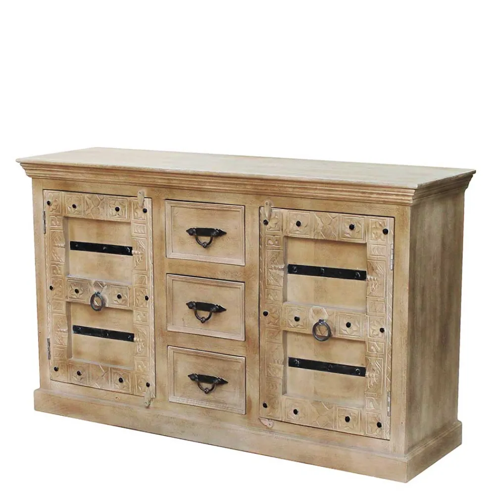 Wohnen Sideboards<150x90x45 Shabby Chic Sideboard in Grey Wash - Abid