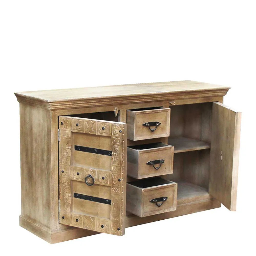 Wohnen Sideboards<150x90x45 Shabby Chic Sideboard in Grey Wash - Abid