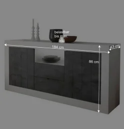 Wohnen Sideboards<184x86x43 Sideboard modern zweifarbig - Voskala