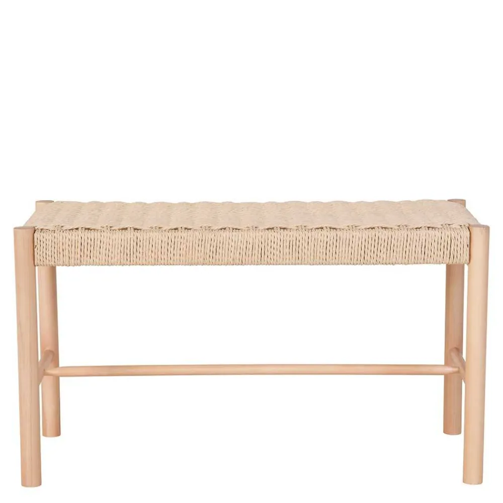 Wohnen Sitzbank<80x45x35 Sitzbank aus Kordel Geflecht - Vanadrino