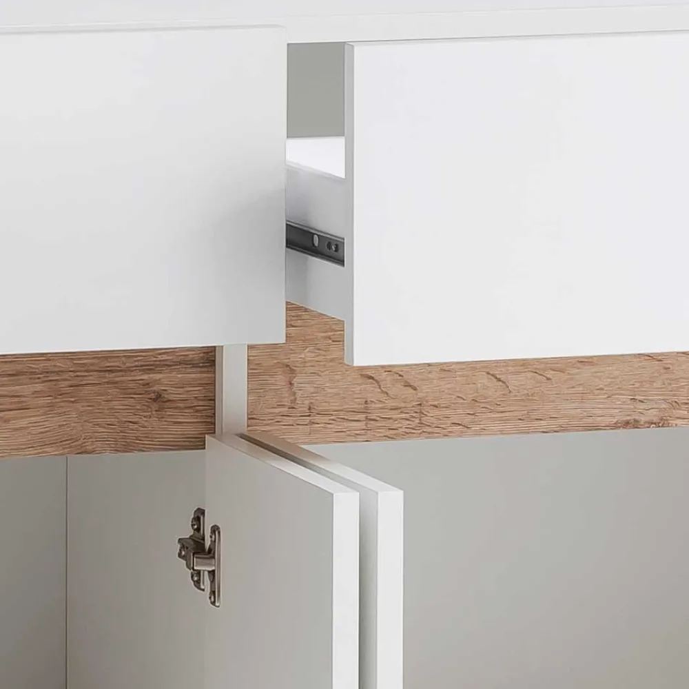 Wohnen Kommoden<112x85x33 Skandi Flurkommode in Weiß - Etravia
