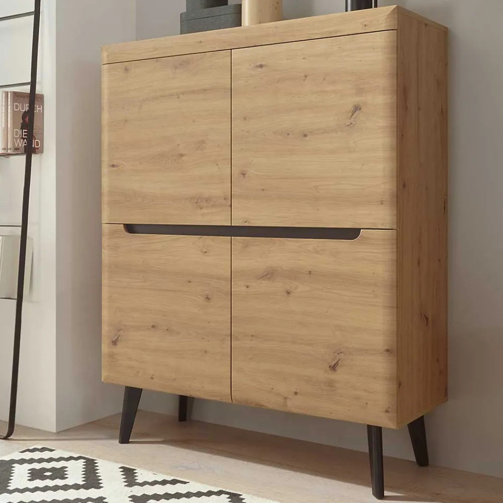 Wohnen Highboards<107x134x40 Skandi Highboard 4-türig - Olcian