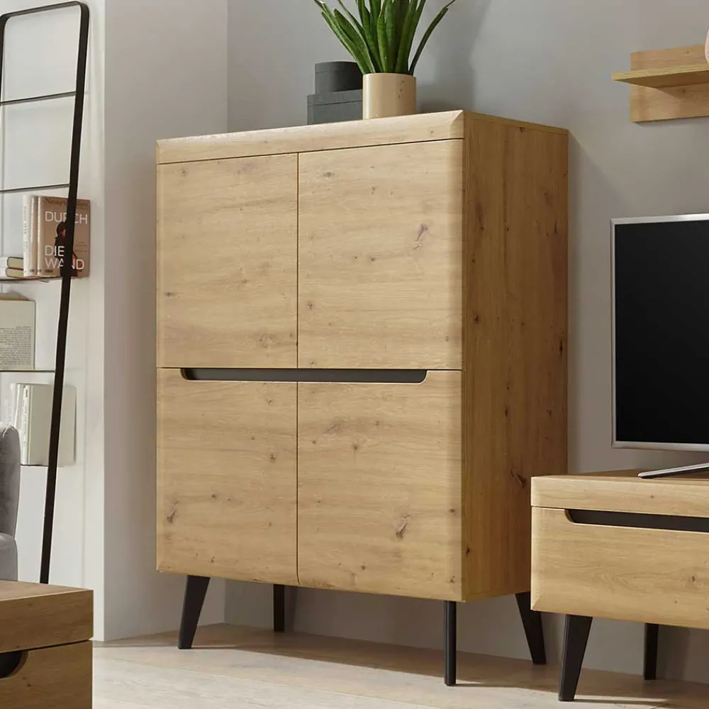 Wohnen Highboards<107x134x40 Skandi Highboard 4-türig - Olcian