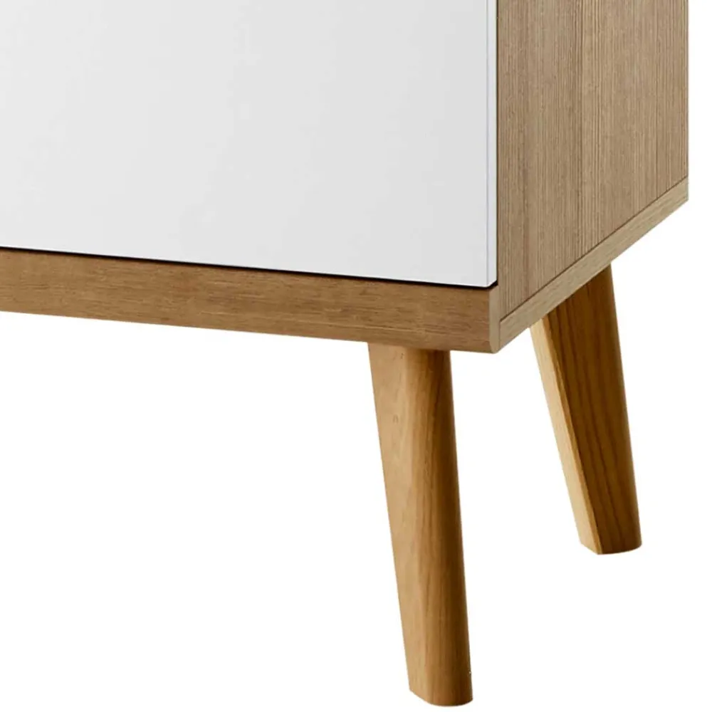 Wohnen Kommoden<54x50x40 Skandi Nachtkommode mit Klappe - Cablos