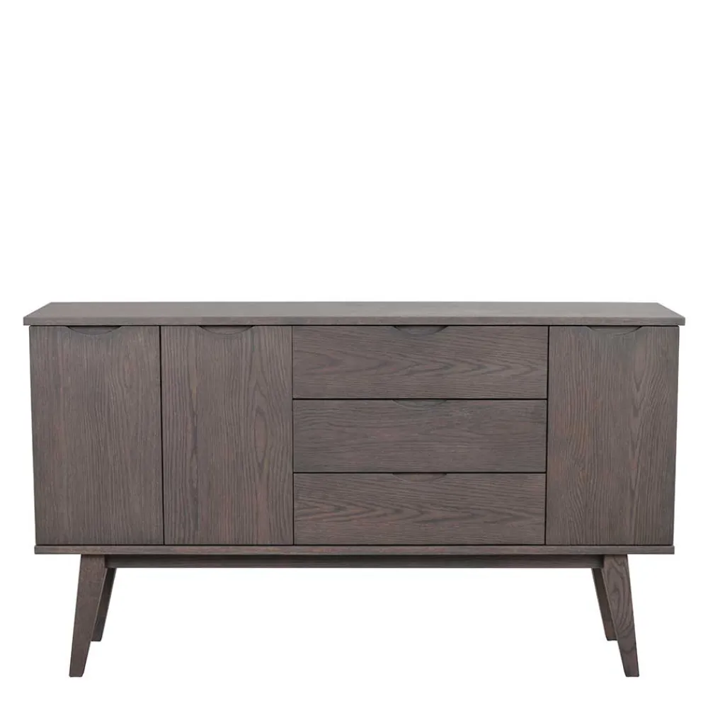 Wohnen Sideboards<150x85x40 Skandi Sideboard in Eiche Dunkelbraun - Lomarios