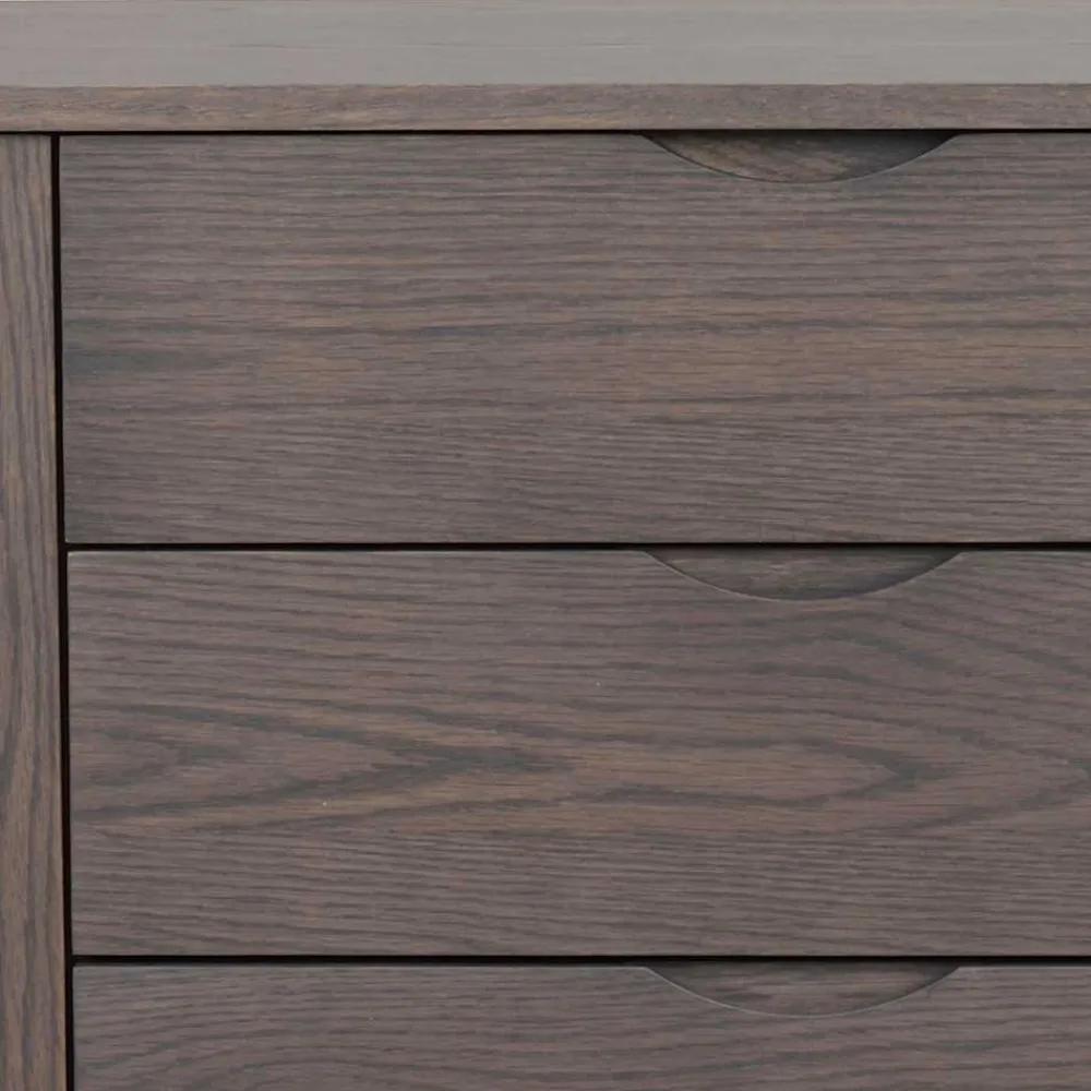 Wohnen Sideboards<150x85x40 Skandi Sideboard in Eiche Dunkelbraun - Lomarios