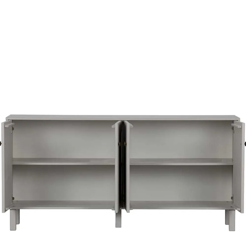 Wohnen Sideboards<160x78x46 Skandi Sideboard 4-türig in Grau - Huvina