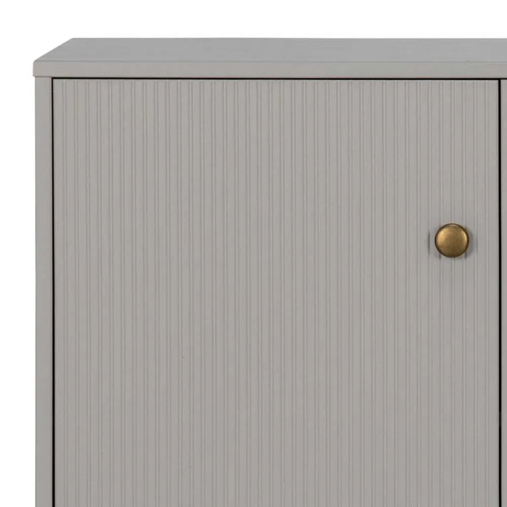 Wohnen Sideboards<160x78x46 Skandi Sideboard 4-türig in Grau - Huvina