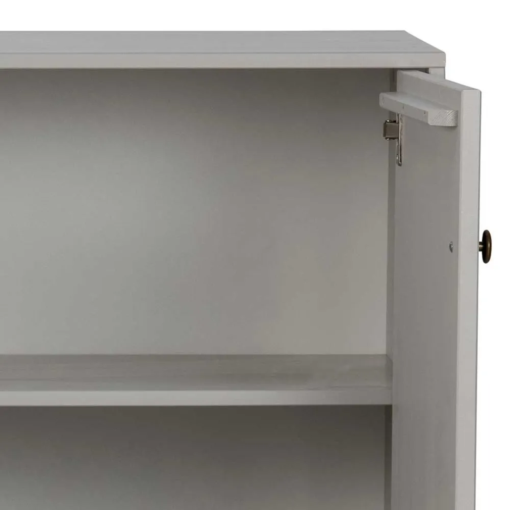 Wohnen Sideboards<160x78x46 Skandi Sideboard 4-türig in Grau - Huvina