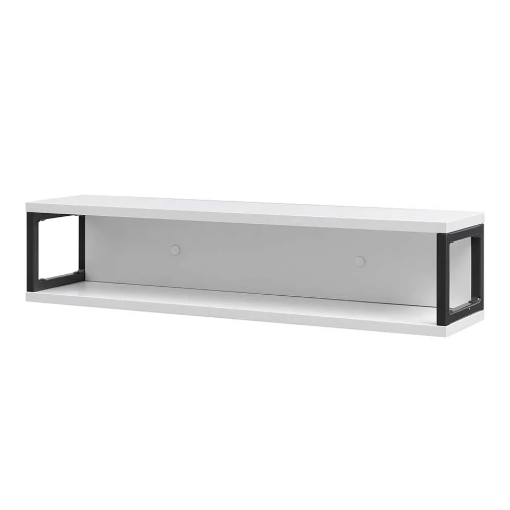 Wohnen Regale<70x17x17 Stahl Wandregal in Weiß & Grau - Ismilav