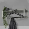 Wohnen Garderoben<70x19x29 Stahlgarderobe in Graugrün lackiert - Itulian