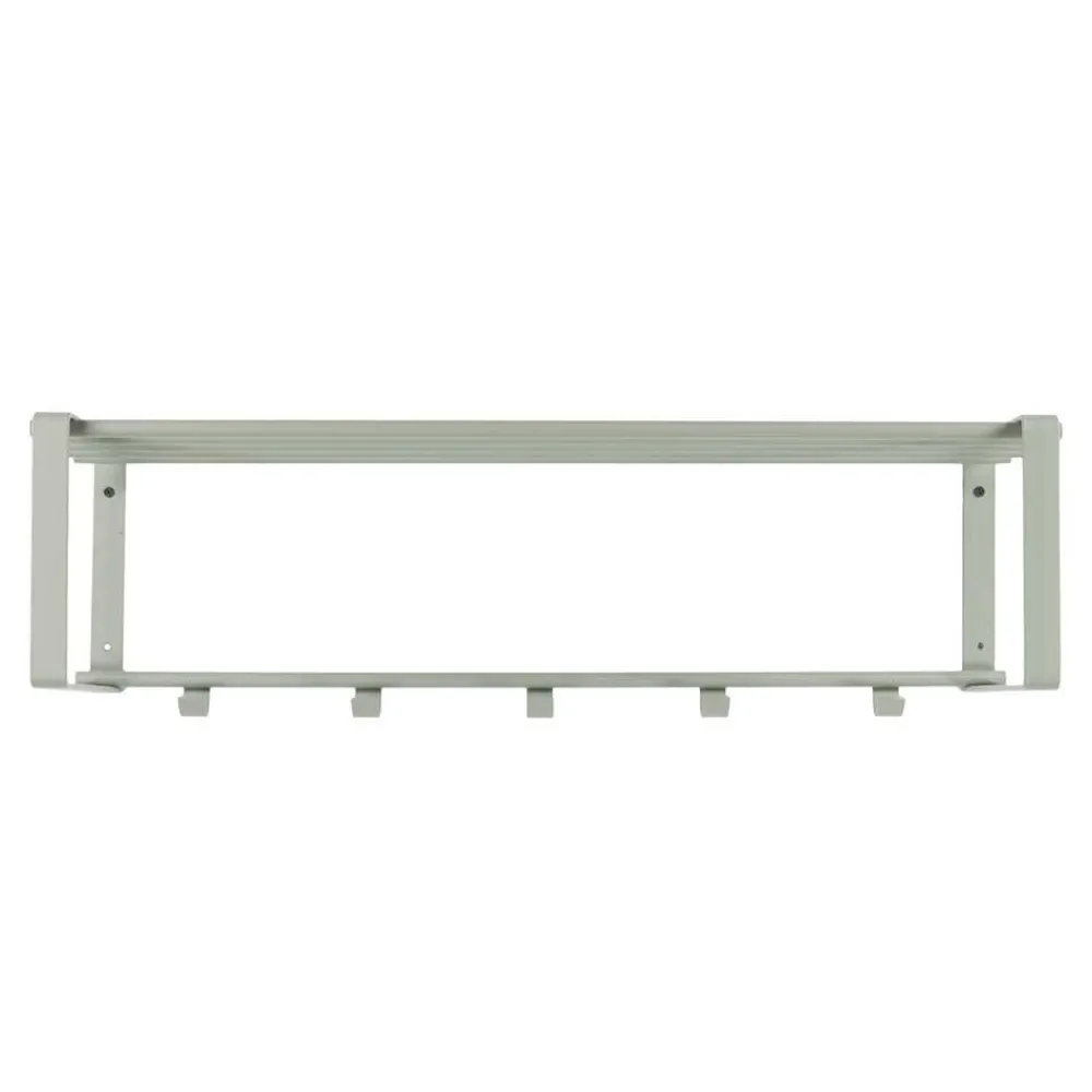 Wohnen Garderoben<70x19x29 Stahlgarderobe in Graugrün lackiert - Itulian