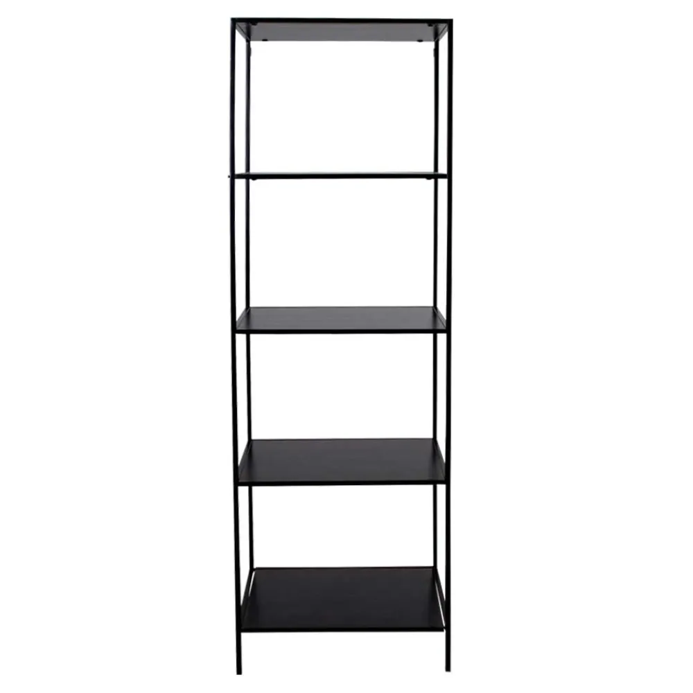 Wohnen Regale<51x170x36 Stahlregal in Schwarz lackiert - Esbessa