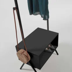Wohnen Garderoben<74x180x42 Standgarderobe mit Schuhablage - Bados