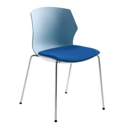 Wohnen Stühle<55x81x53 Stapel Stuhl in Blaugrau & Blau - Taly